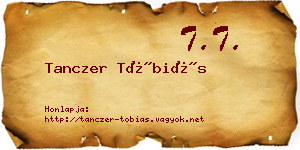 Tanczer Tóbiás névjegykártya